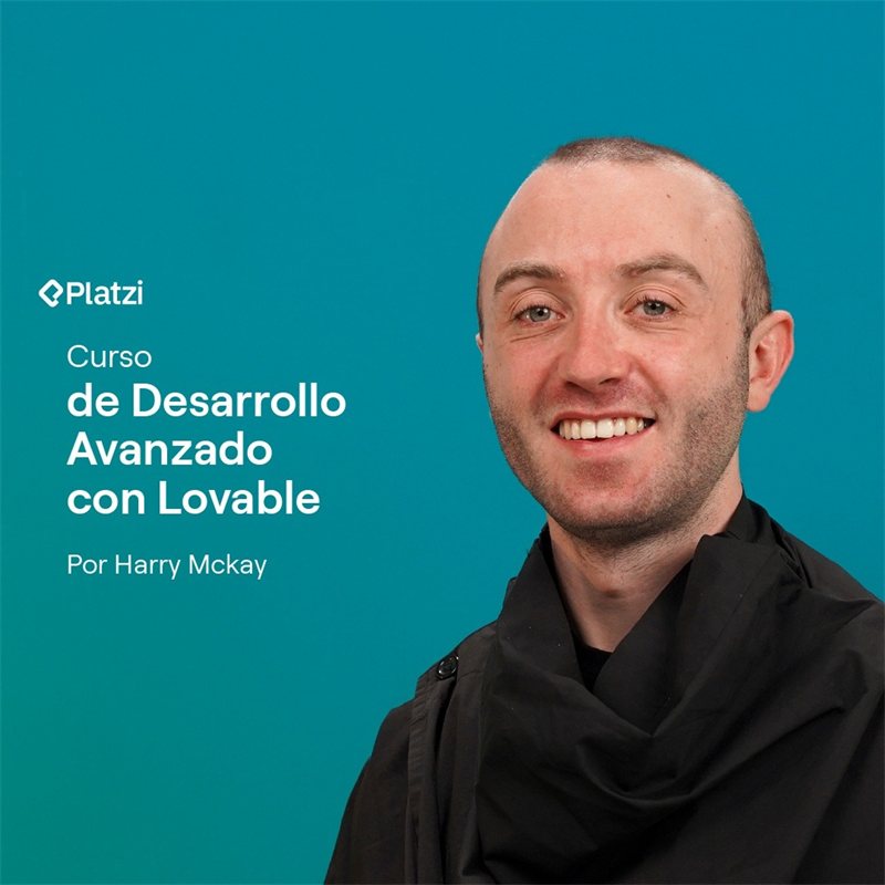 Portada del curso de Desarrollo Avanzado con Lovable, por Harry Mckay
