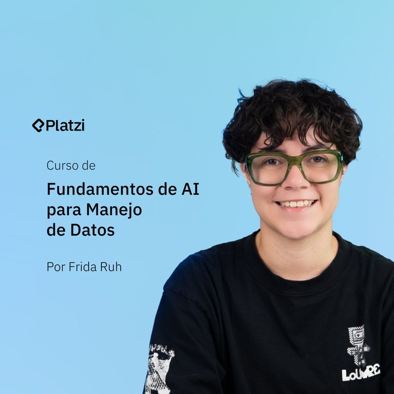 Portada del curso Fundamentos de AI para Manejo de Datos, por Frida Ruh